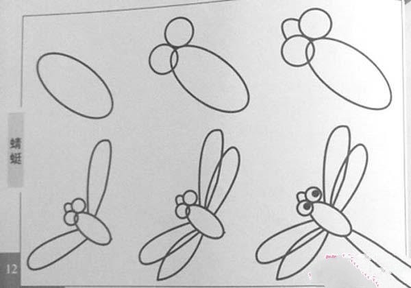 About the simple drawing method of dragonfly