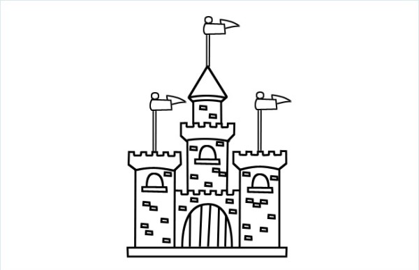 Castle simple drawing picture