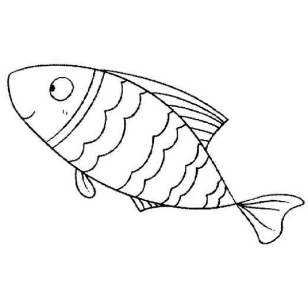 Childrens simple drawings about fish