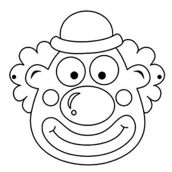 Childrens simple drawing pictures of clown avatar