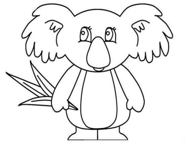 Childrens simple drawing pictures of koalas