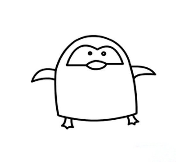 Super cute little penguin simple drawing pictures