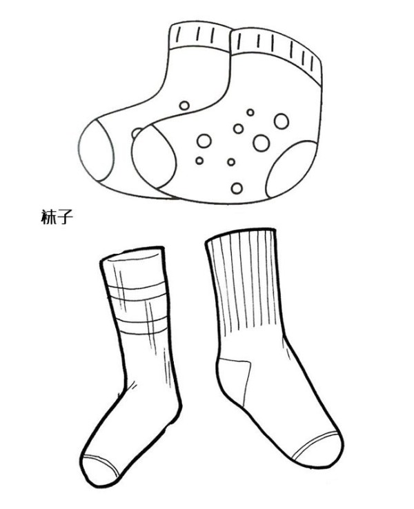 Socks simple drawing