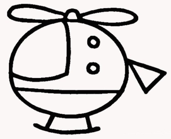 Simple drawing of airplane_Simple drawing of helicopter