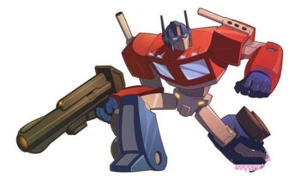 Simple drawings of Transformers for children to color: Optimus Prime