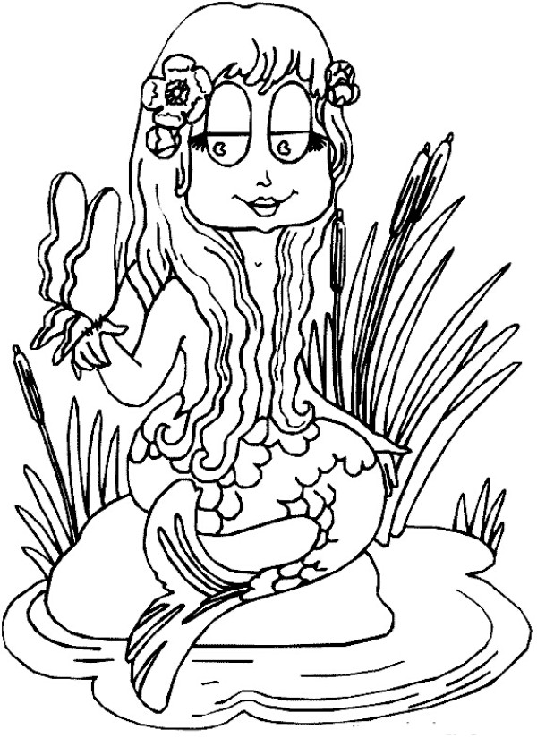 Mermaid simple strokes