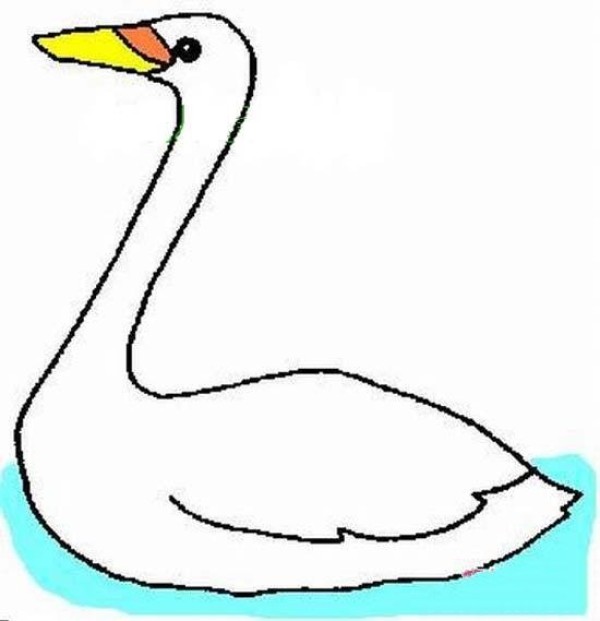 White swan simple strokes picture