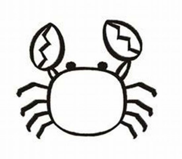 Kindergarten crab simple drawing material