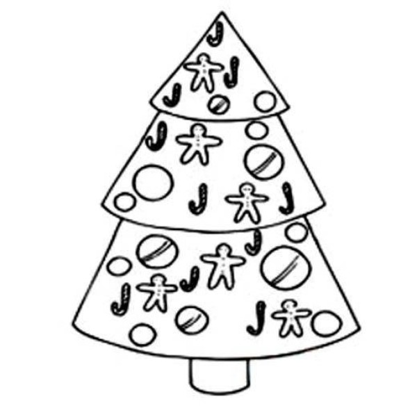 Childrens simple drawing pictures of Christmas trees