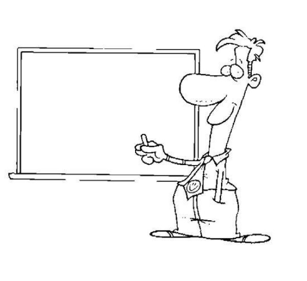 Teacher cartoon image simple drawing picture