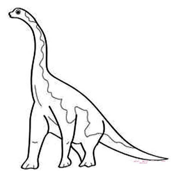 Childrens simple drawing of Jurassic dinosaur