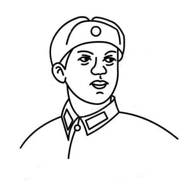 Lei Feng simple strokes picture