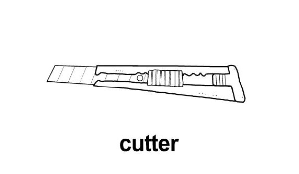 Utility knife simple strokes