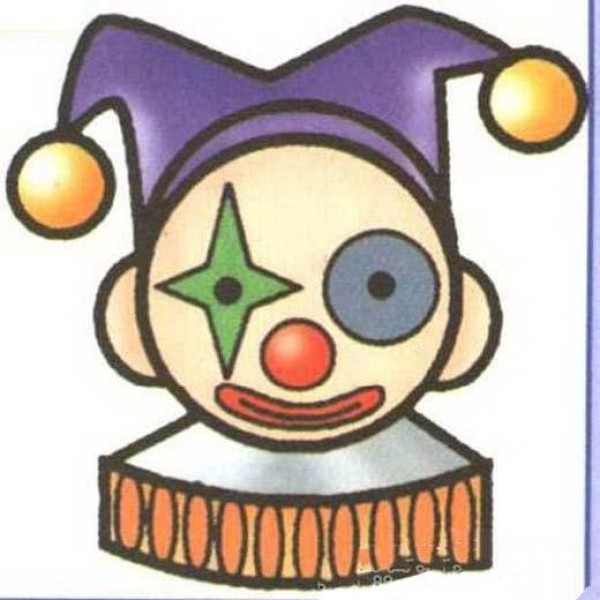 Simple picture of colorful clown headdress