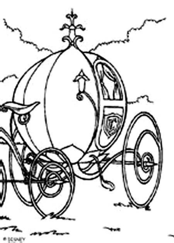 Cinderellas Pumpkin Carriage Simple Drawing Picture