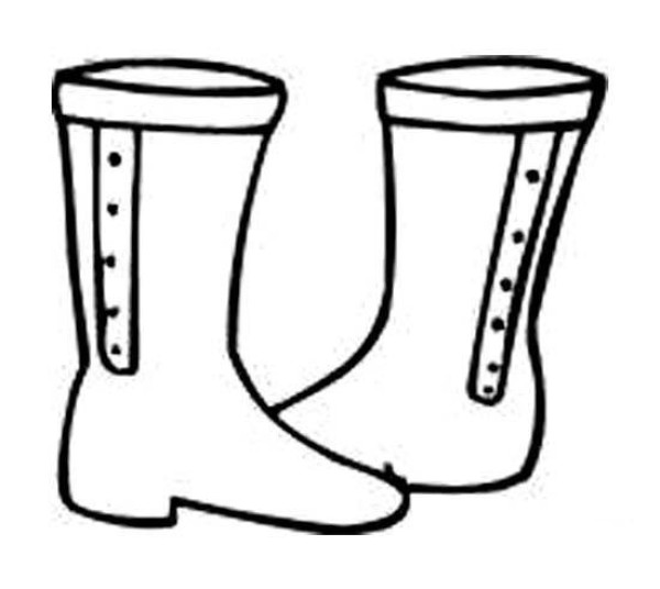 Simple drawing picture of a pair of womens boots