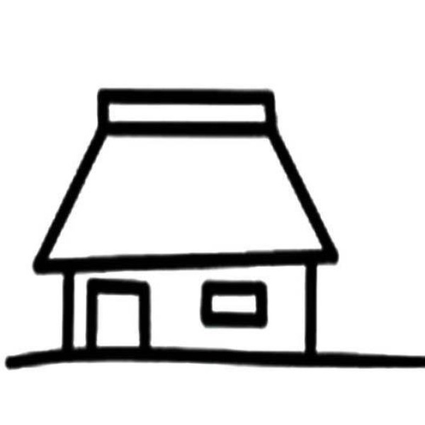 Simple drawing of childrens house