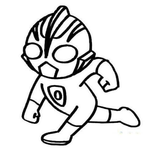 Childrens Ultraman simple drawing pictures