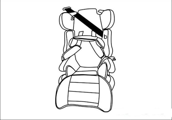 Simple drawing of child safety seat