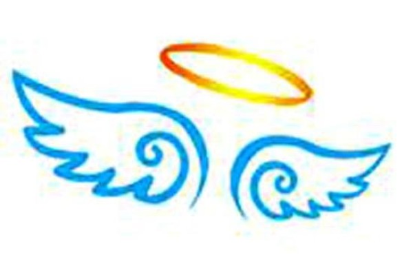 Colorful angel wings simple drawing pictures