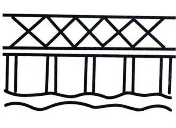 Childrens simple drawing pictures of railway bridge