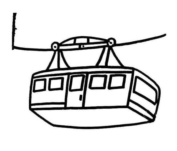 Simple strokes of cable car