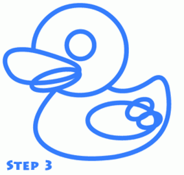 How to draw a little duck