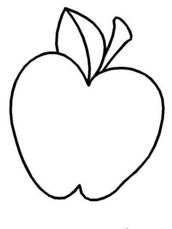 Childrens simple drawing: Apple