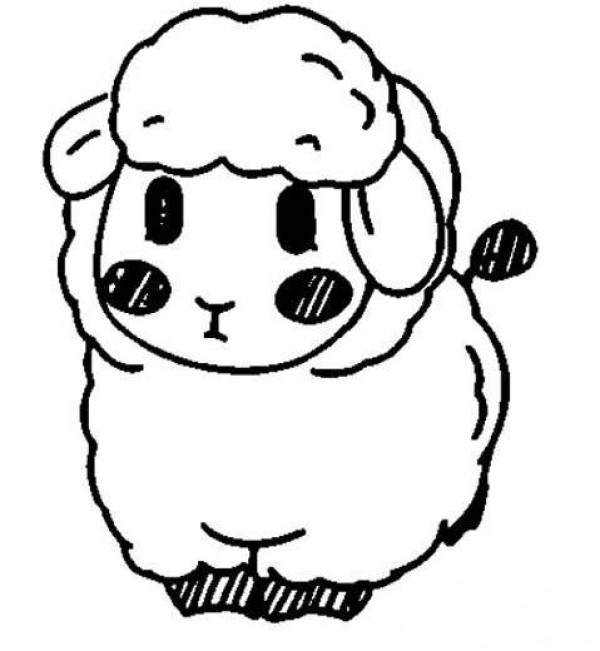 Lamb simple strokes picture