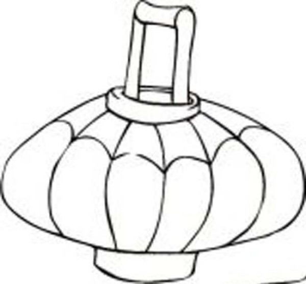 Childrens simple drawing: lantern