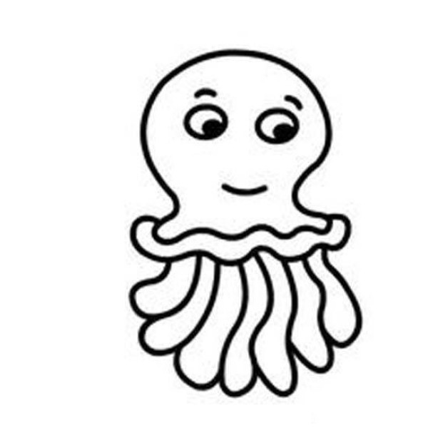 Cartoon octopus simple drawing picture