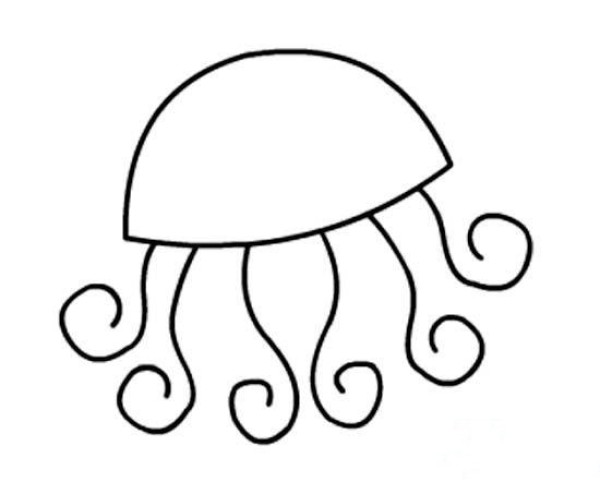 Simple hand drawn jellyfish pictures