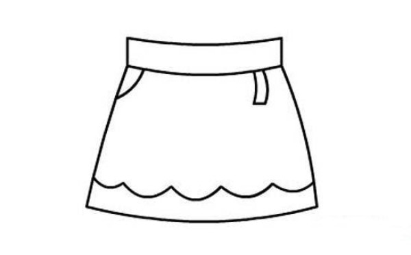 Simple and beautiful short skirt drawing pictures