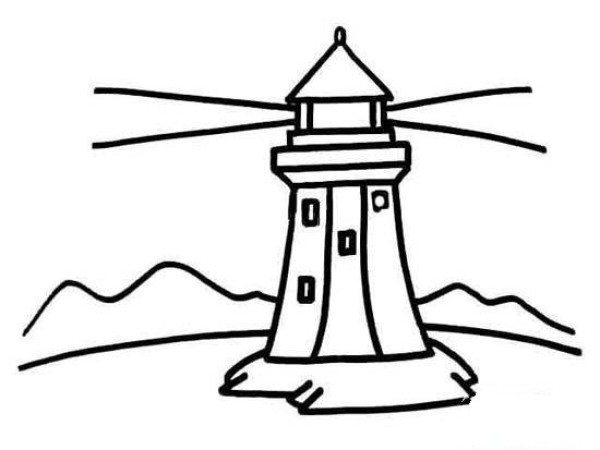 Elementary school students' simple drawings of lighthouses