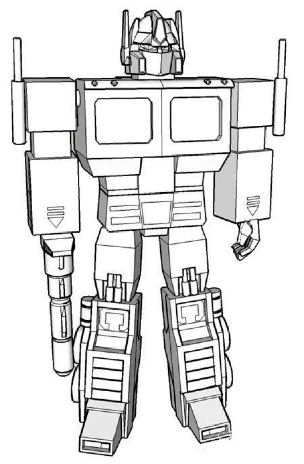 Transformers Optimus Prime simple drawing picture