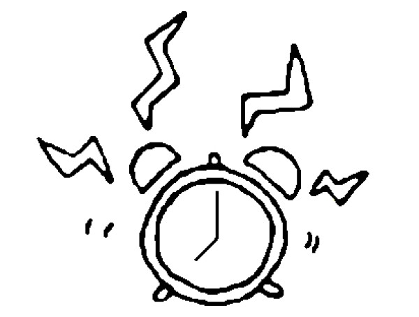 Alarm clock simple drawing