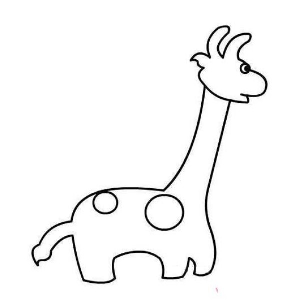 Kindergarten giraffe simple strokes