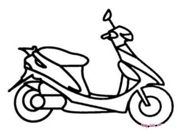 A complete collection of simple drawing pictures of childrens little sheep motorcycle