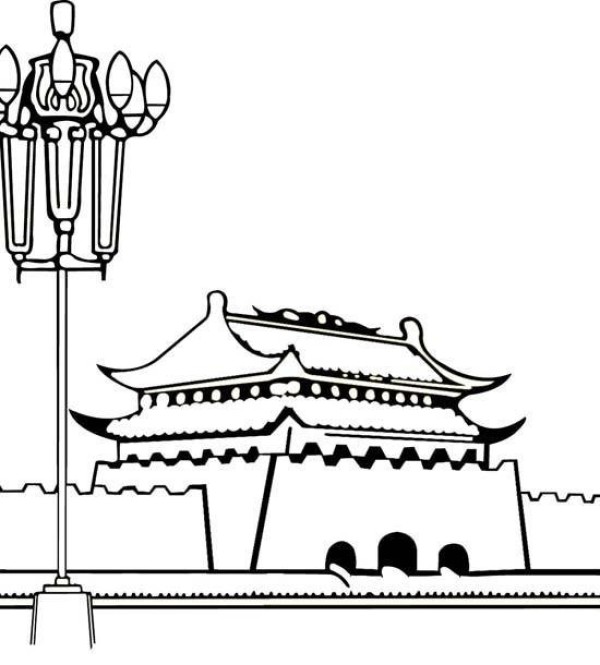 Simple drawings about Tiananmen: Very beautiful