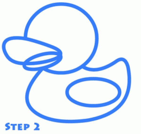 How to draw a little duck