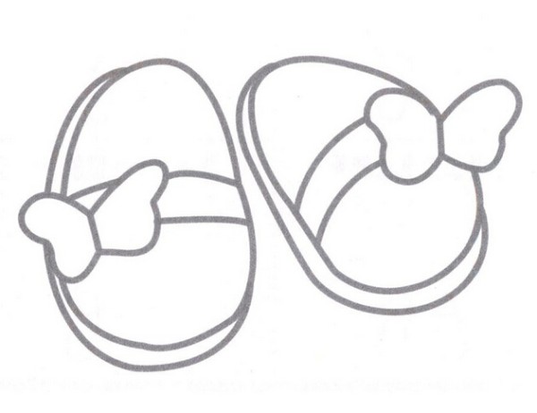 Simple drawing of slippers