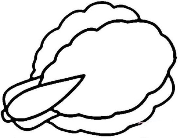 Simple drawing pictures of Chinese cabbage