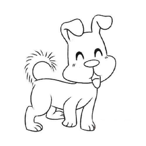 Simple drawing of cute puppy