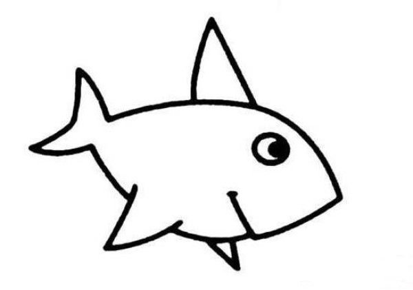 Little shark simple strokes picture