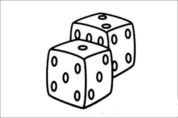 Simple drawing of dice