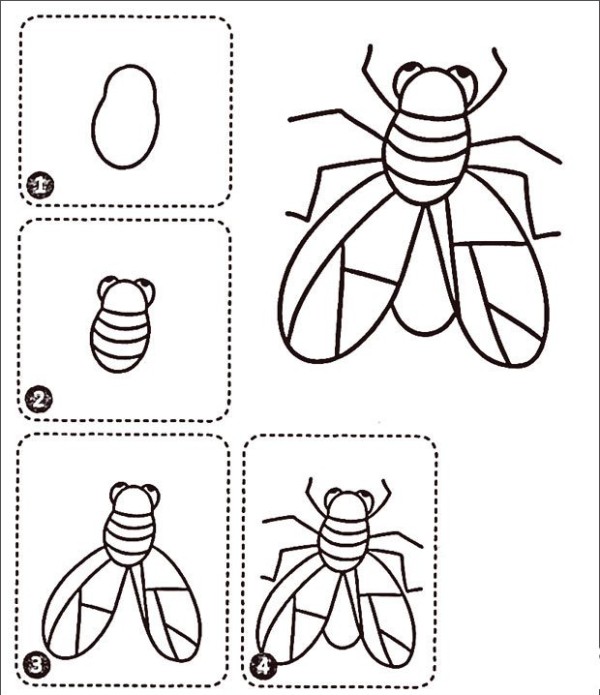 Fly simple drawing