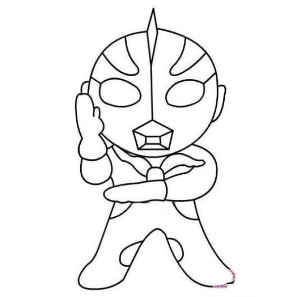 Ultraman character simple strokes picture