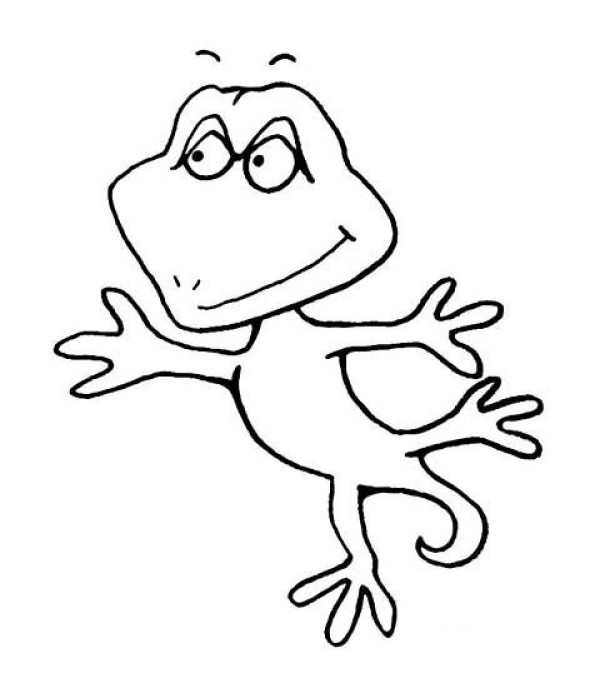 Childrens cartoon gecko simple drawing picture