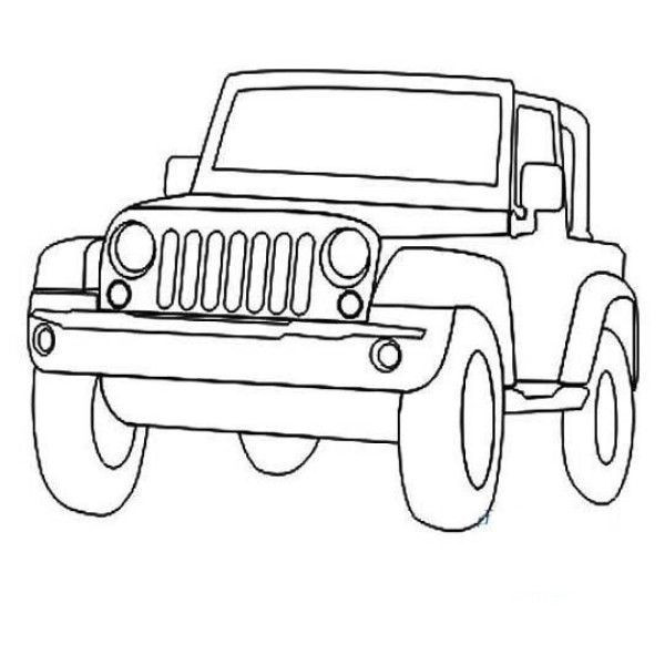 Jeep front simple drawing