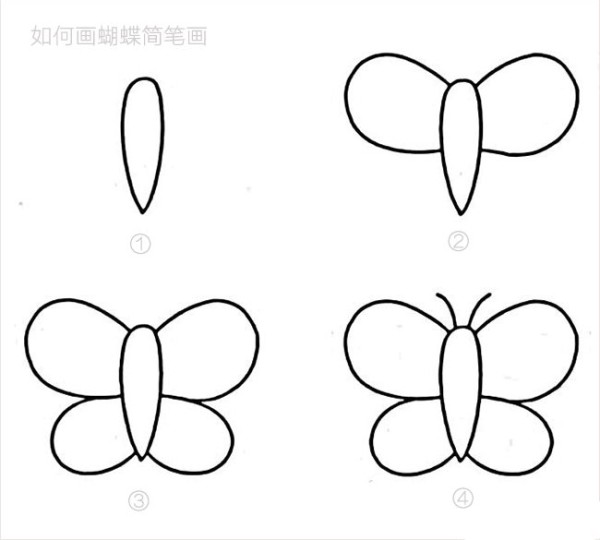 How to draw a simple butterfly